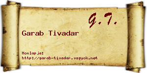 Garab Tivadar névjegykártya