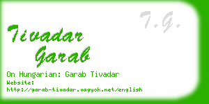 tivadar garab business card